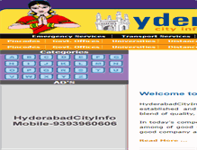 Tablet Screenshot of hyderabadcityinfo.com